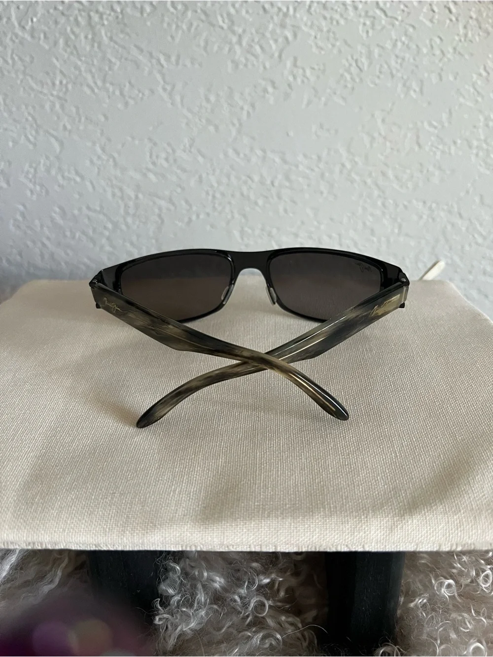 Maui Jim Black Front Sunglasses with Tortoiseshell Temples